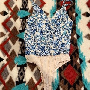 Western blue bodysuit